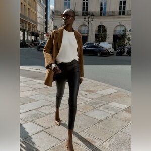 NWT Zara Black Faux Leather Leggings size small